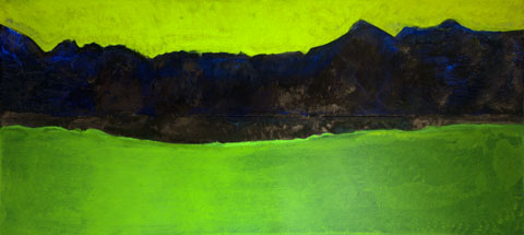 Archaische Landschaft, Ansicht unter UV-Licht